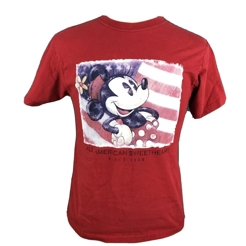 Minnie Mouse All American Girl Classic Walt Disney Store T-Shirt Women's Small